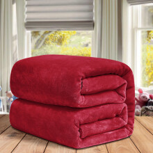 (Single, Red) ThicK Warm Super Soft Large Blanket Faux Fur Fleece Bed ALL Size UK