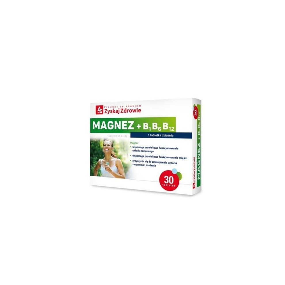 Magnez + B1 B6 B12 Uklad Nerwowy Miesnie  Magnesium Muscle 30 tab NEOMAG MENMAG