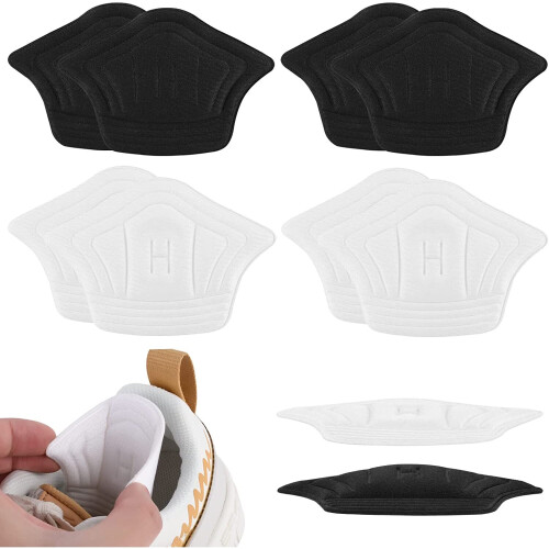4 Pairs Heel Pads for Sneakers, Self Adhesive Cushion Pads Shoe Insoles