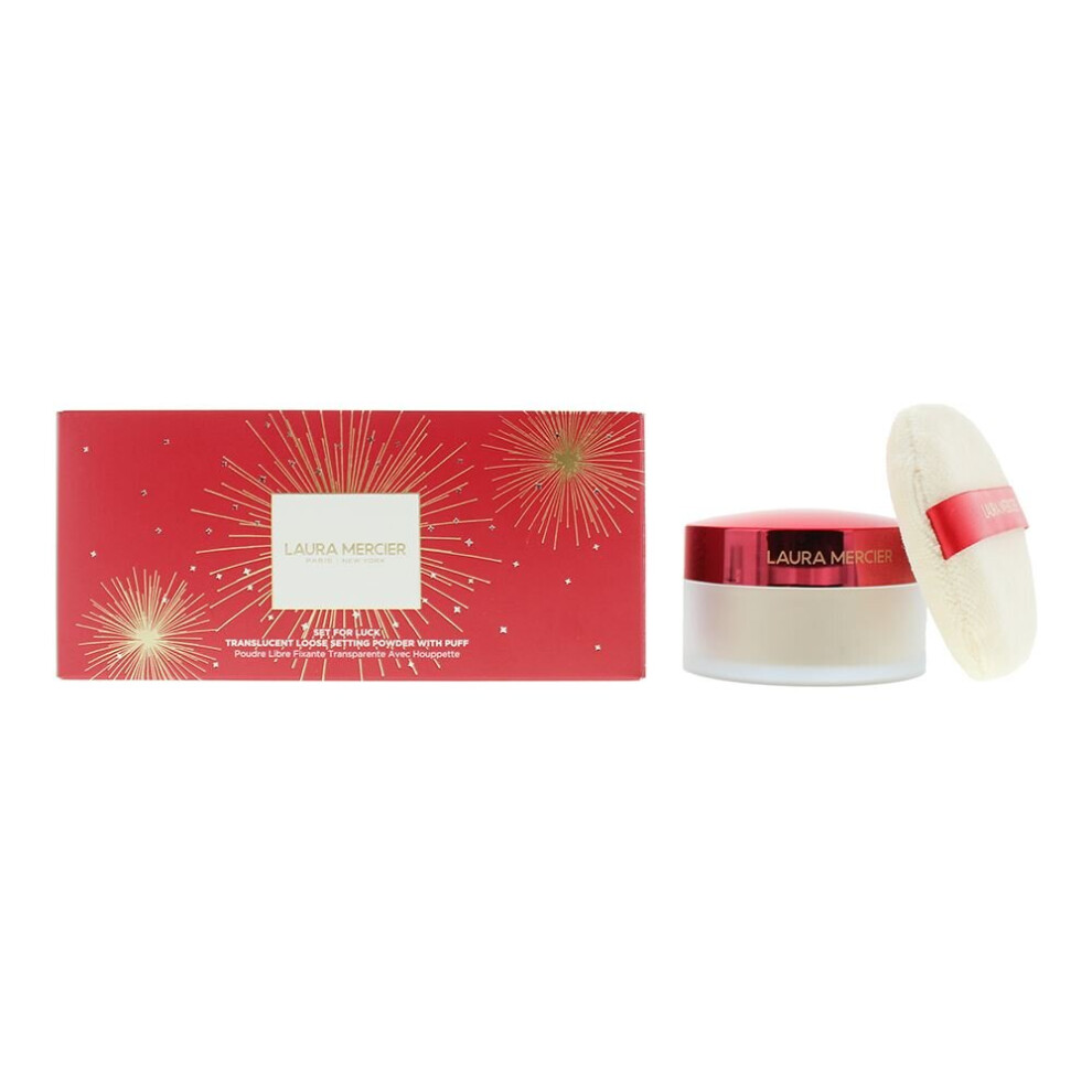 Laura Mercier Set For Luck Translucent 2 Piece Gift Set: Setting Powder Puff 29g