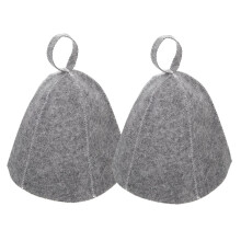 Set of 2 Original Women's and Women's Wool Sauna Hats Natural Felt Steam Room Sauna Accessories