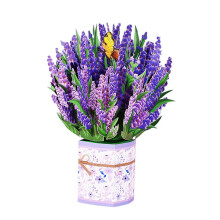 Mother's Day Pop-up Envelope 3D Greeting Card (Lavender)