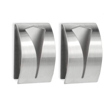 Set of 2 Stainless Steel Towel Rack Self Adhesive Hooks Wall Mount
