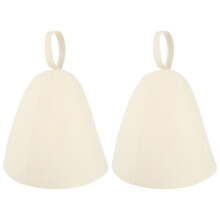 Set of 2 Original Women's and Women's Wool Sauna Hats Natural Felt Steam Room Sauna Accessories