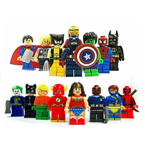 16Pcs Marvel Avengers Super Heroes Mini Figures Dc Set Fit Lego