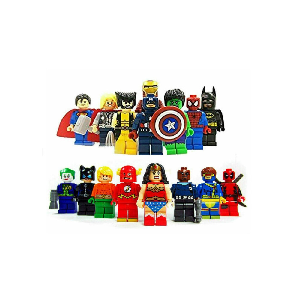 16Pcs Marvel Avengers Super Heroes Mini Figures Dc Set Fit Lego