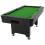 6ft Pool Table,Black/Green,classic, Elegant, Refined Styling, Ball Return System 3