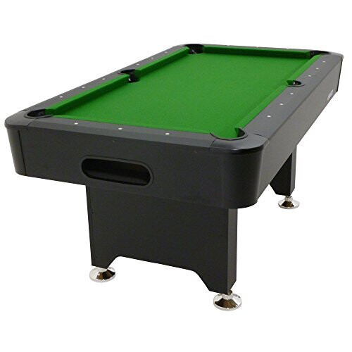 6ft Pool Table,Black/Green,classic, Elegant, Refined Styling, Ball Return System 2