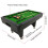 6ft Pool Table,Black/Green,classic, Elegant, Refined Styling, Ball Return System 8