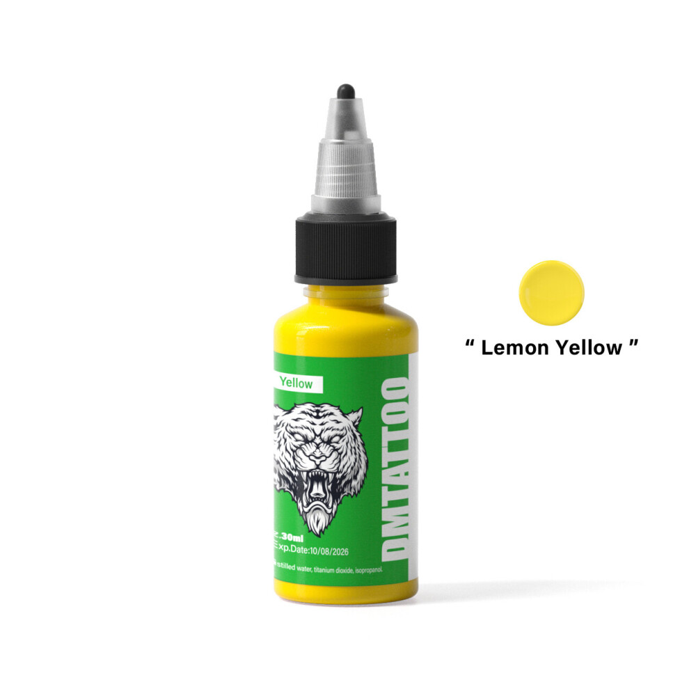 (Lemon Yellow) 30ml/Bottle Tattoo Ink Professional Natural Plant 
