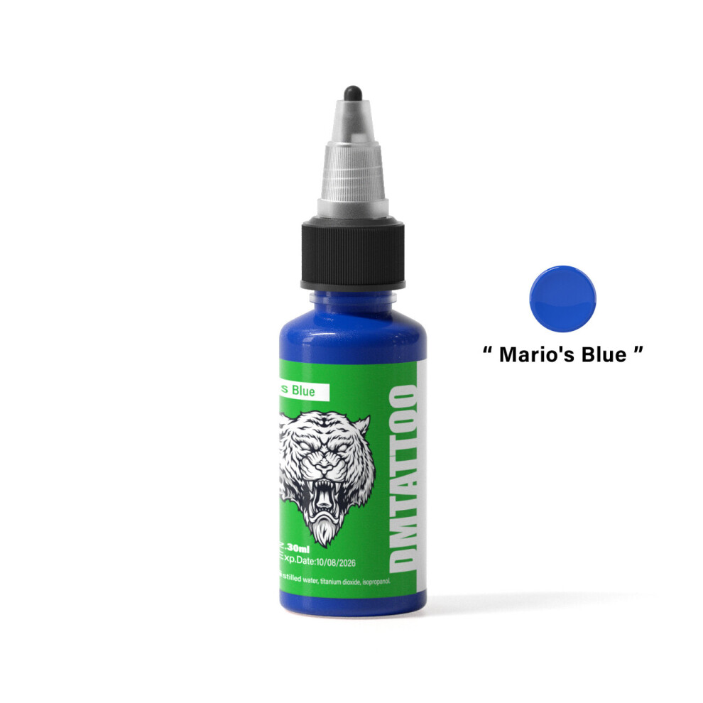 (Marios Blue) 30ml/Bottle Tattoo Ink Professional Natural Plant 
