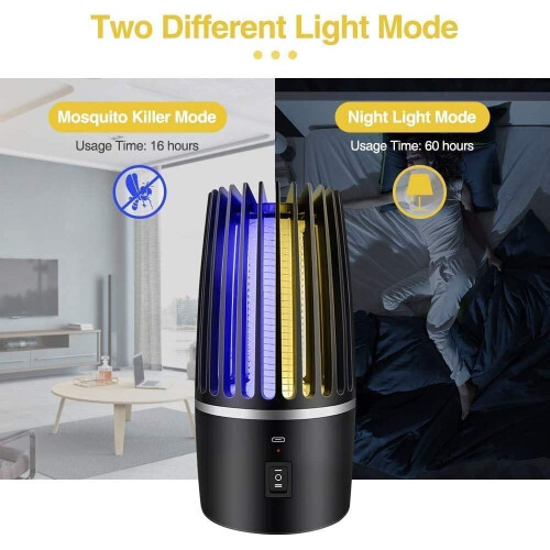 Electric Fly Catcher Portable Bug Zapper Rechargeable Mosquito Killer 2
