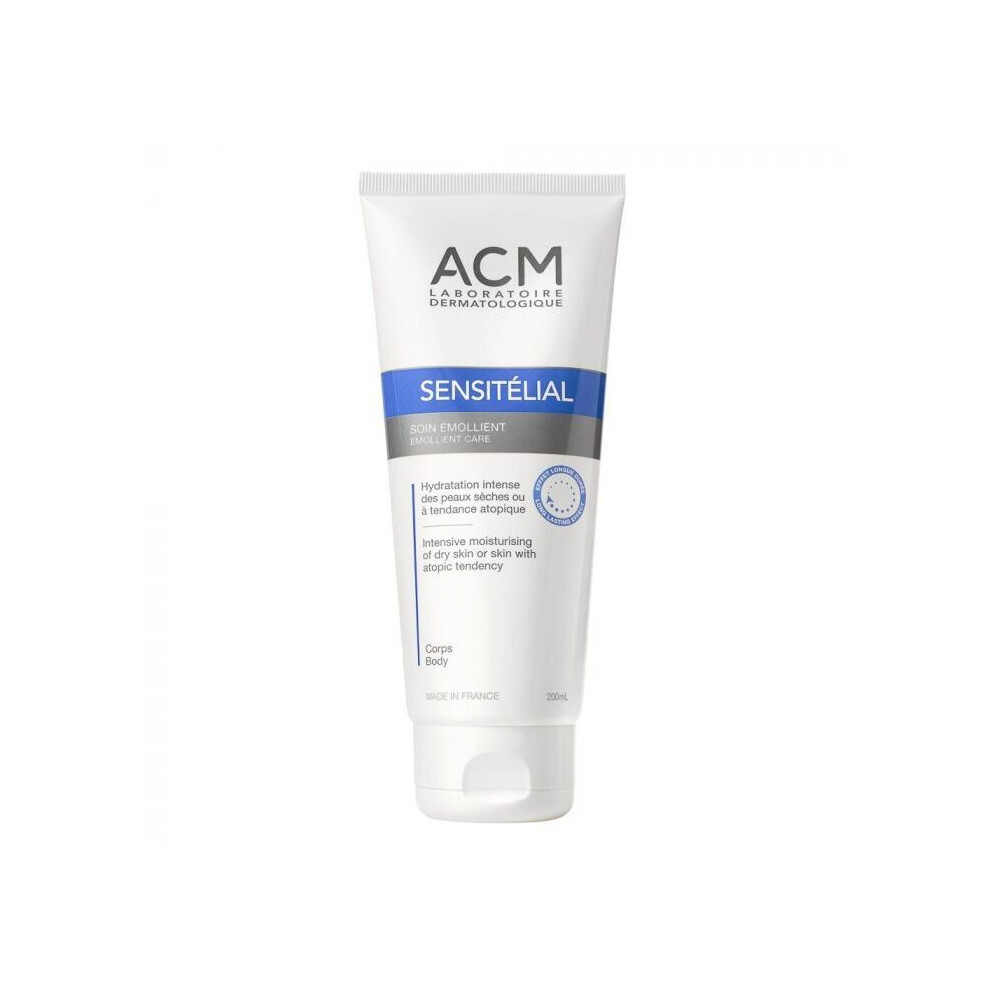 ACM Sensitelial Emollient Care 200 mL | Soothing & Moisturizing Lotion for Sensitive Skin |  Relieves Dryness & Irritation