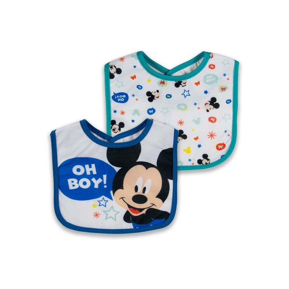 Disney Mickey Mouse Washable Waterproof Cotton Bibs For Babies,