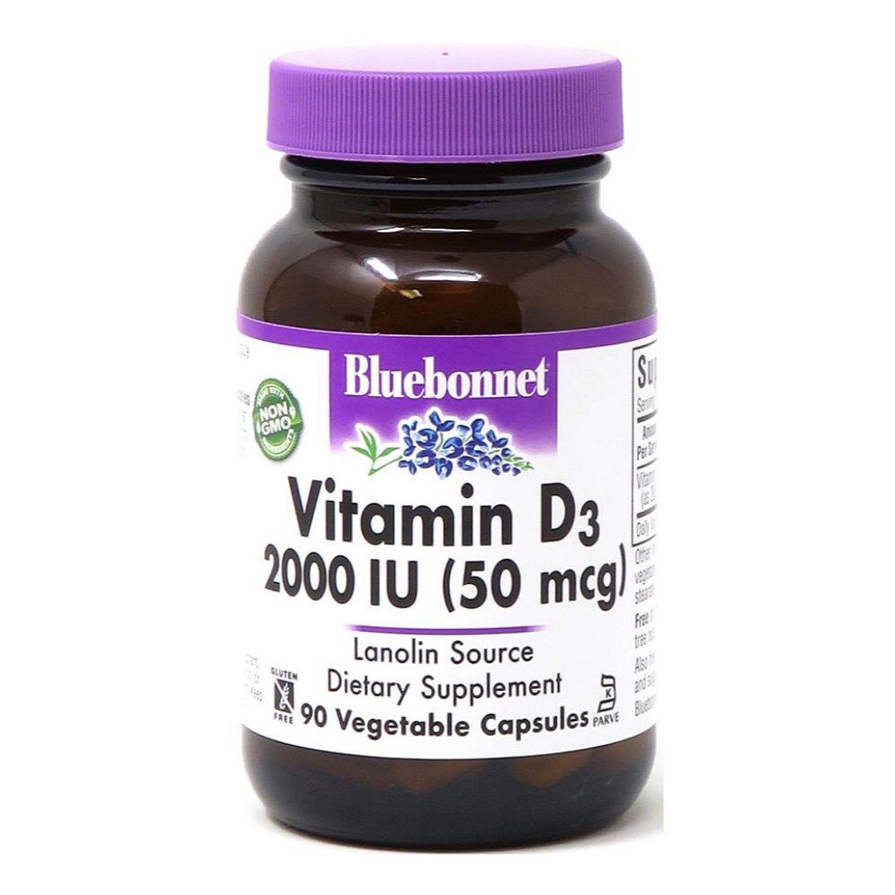 Bluebonnet's Vitamin D3 2000 IU Capsules 90's