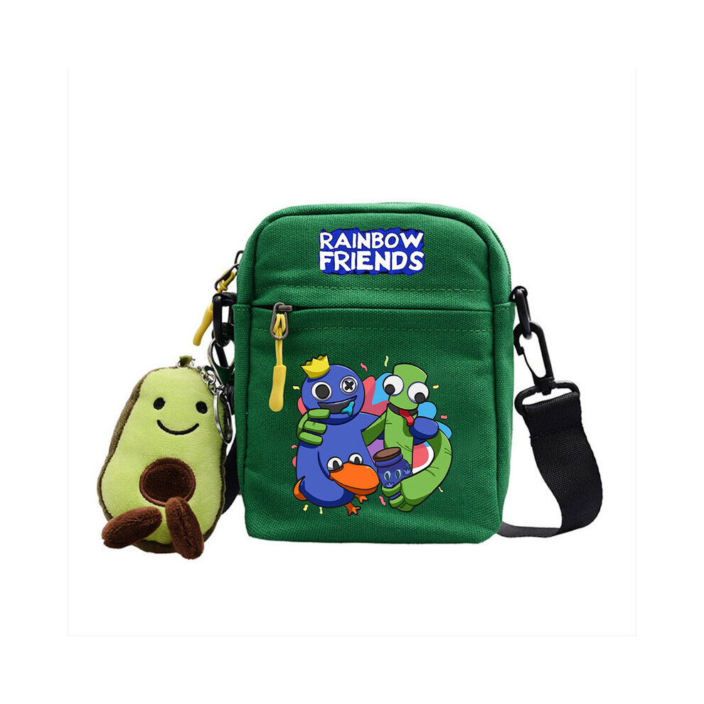 (Green Hug) Rainbow Friends Roblox Shoulder Bag Crossbody Bag School Kids Xmas Gift Travel