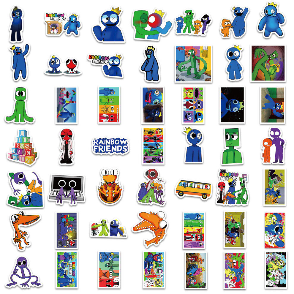 Roblox Rainbow 60pcs Friends Stickers Waterproof Reusable Decor For Case Luggage