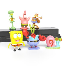(6minisponge) Pineapple Decor Aquarium House Cartoon Ornament Squidward Fish Tank