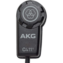 AKG Pro Audio C411 PP High-Performance Miniature Condenser Vibration Pickup for Stringed Instruments with MPAV Standard XLR Connector