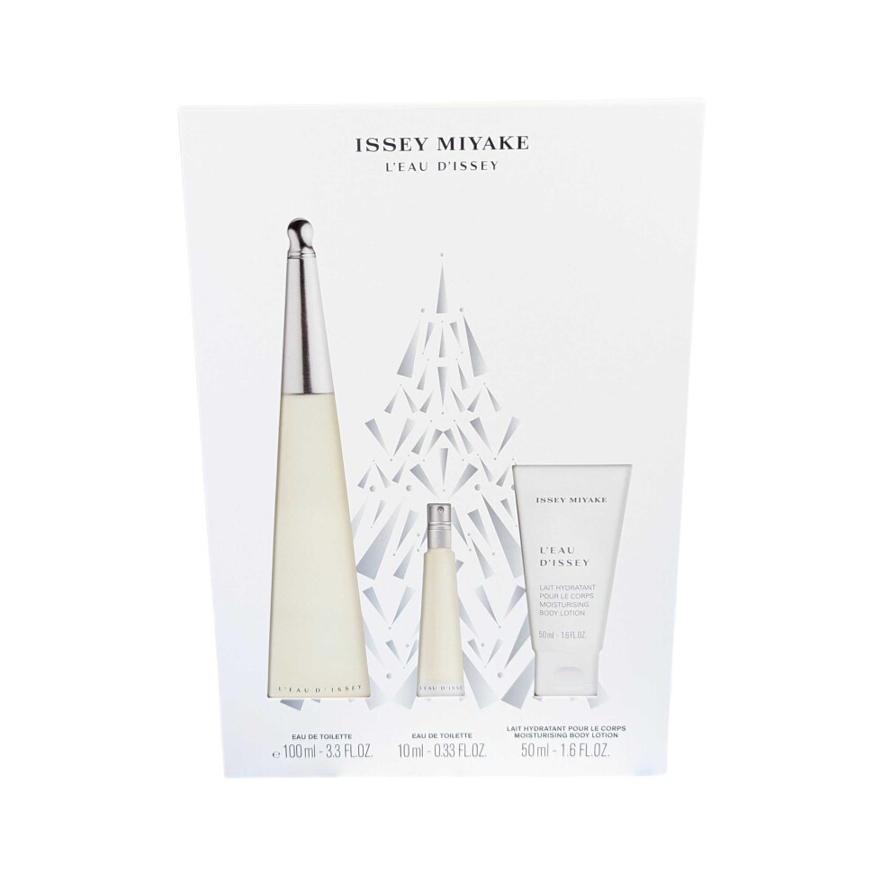 Issey Miyake L'Eau d'Issey Eau de Toilette Spray 100ml Body Lotion 50ml, EDT 10ml