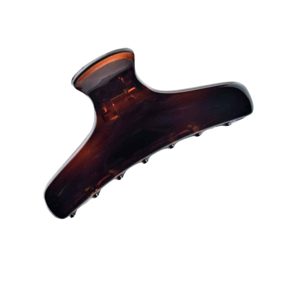 French Flat Salon Style Medium 3 1/4 Inch Covered Spring Tortoise Jaw Hair Claw Clip Clutcher Clamp Clasp-image-OPC-PBM9S85-NEW