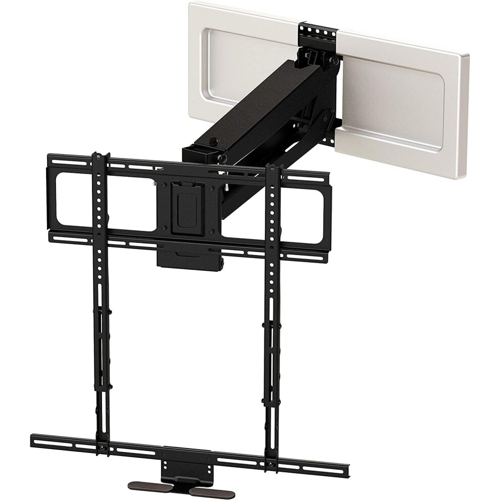 MantelMount MM540 - Above Fireplace Pull Down TV Mount for 40" to 80" Screen TVs to 90 lbs, with Patented auto-straightening, Adjustable ..