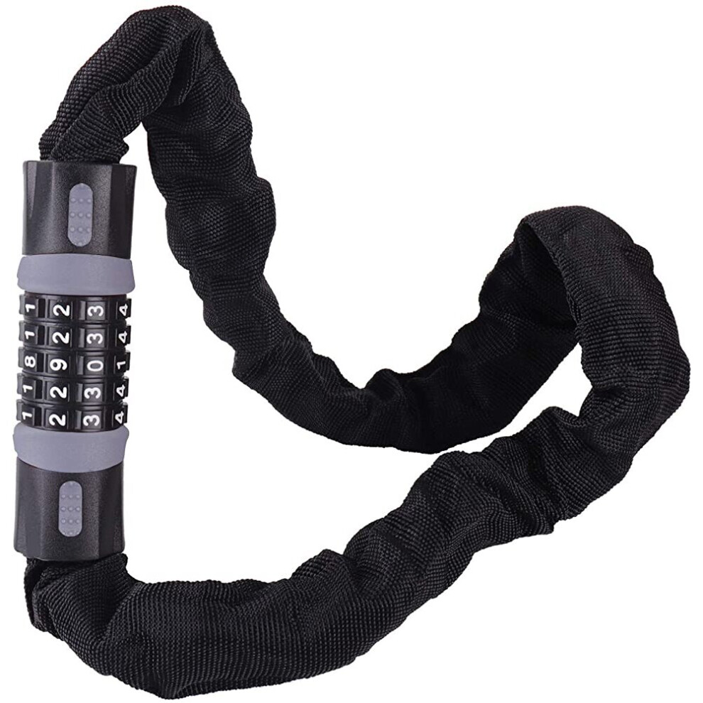 Bike Lock, Bike Lock, Scooter Lock, Bike Lock Code, Motorcycle Lock, 5-Digit Combination Lock, 90cm, 100cm-image-OPC-PBM9SNM-NEW