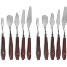 2 Set 5pcs Palette Knives Scraper Mixing Paint Stainless Steel Spatula Palette Knife Set