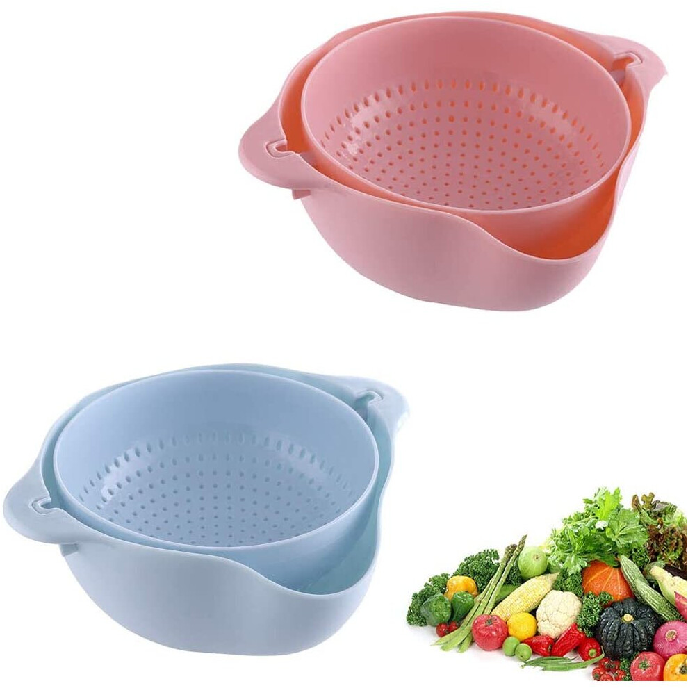 2 in 1 Kitchen Colander, 2 Piece Multifunction Kitchen Colander, 2 in 1 Detachable Double Layer Multifunctional Drain Basin-image-OPC-PBM9TGZ-NEW