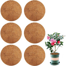 Plant Mat, 6 Pieces Coconut Mulching Disc, Plant Protection Disc, Winter Protection