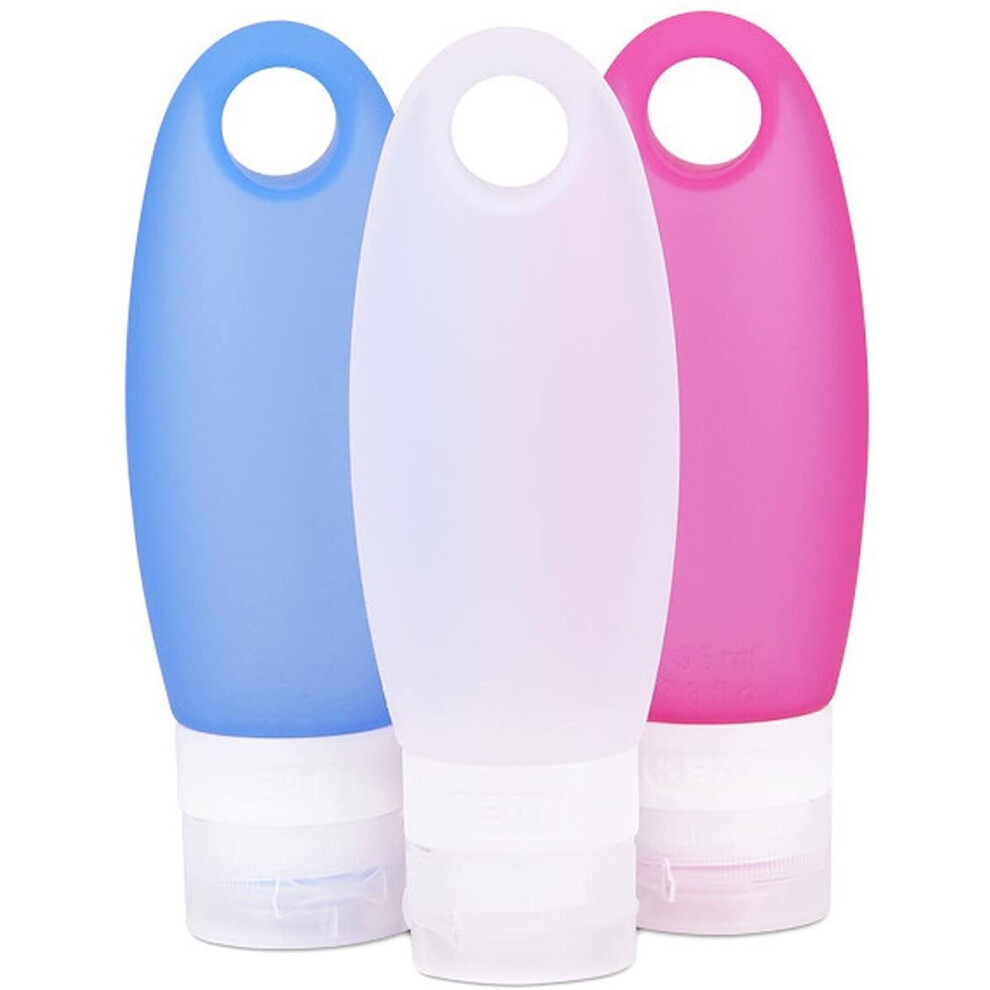 Silicone Flask Travel Bottles - BPA Free Approved by TSA Airline - 