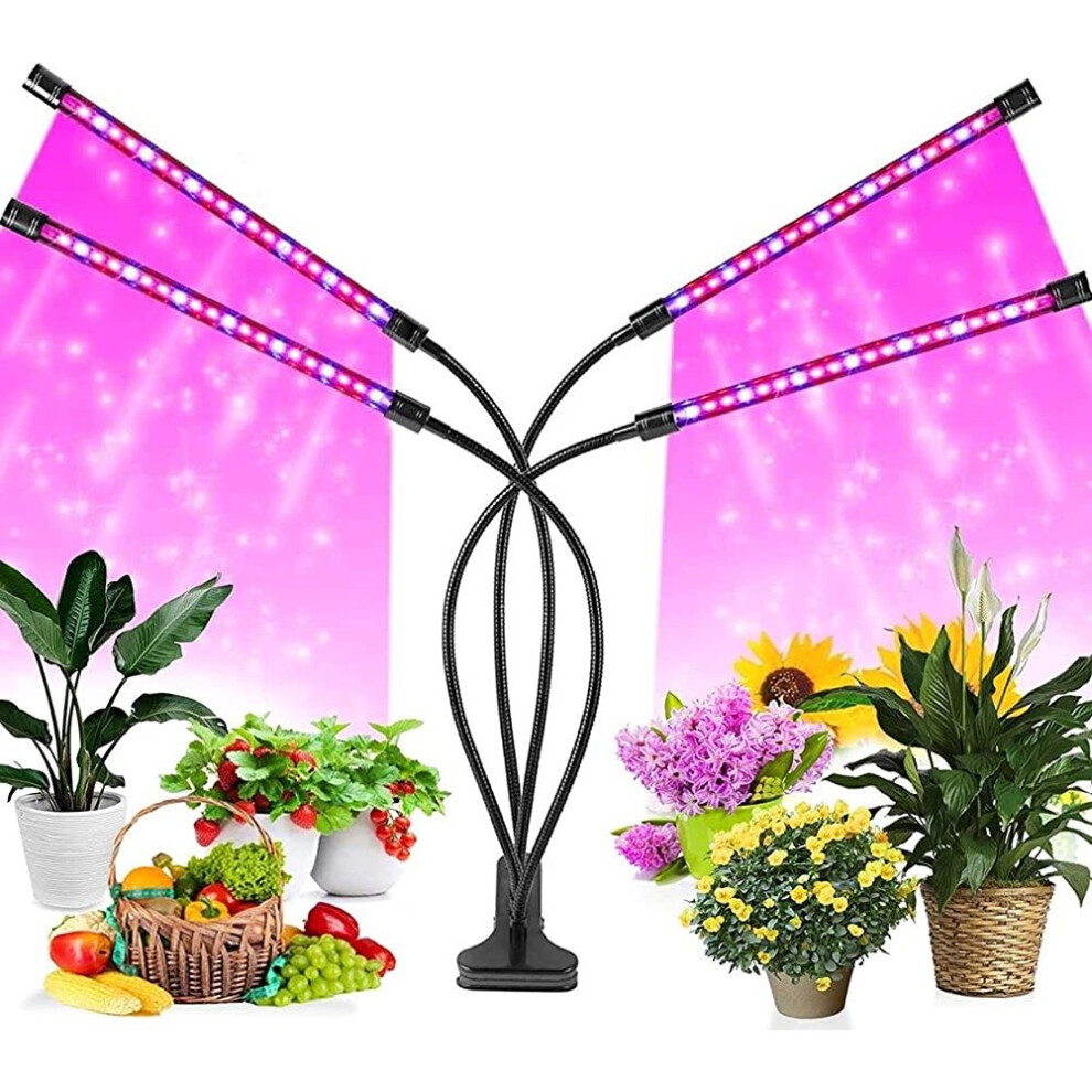 Plant Lamp, 80 LEDs 360 ¡ã Growth Lamp Horticultural Lighting with, 4 Head Plant Lamp Full Spectrum Growth Lamp 