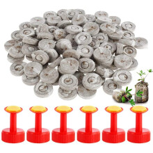 100PCS Inflatable Compressed Peat Pellet with Nutrients Seedling Nutrition Block