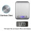 Digital Precision Kitchen Scale, Electronic Kitchen Scale, Tare Function, 5kg / 1g Stainless Steel, Backlit LCD Display, High Precision Home Use Scale 5