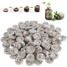 200PCS Swelling Compressed Peat Pellet with Nutrients Seedling Nutrition Block