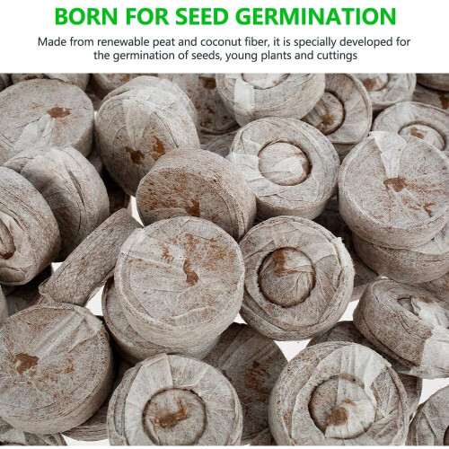 200PCS Swelling Compressed Peat Pellet with Nutrients Seedling Nutrition Block 2