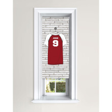 (60 cm Width x 140 cm Drop, Football Shirts) Lister Cartwright Personalised Blackout Roller Blinds Football Shirts Customised Name Locker Room