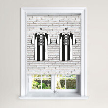 (120 cm Width x 140 cm Drop, Football Shirts) Lister Cartwright Personalised Blackout Roller Blinds Football Shirts Customised Name Locker Room