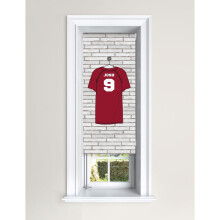 (60 cm Width x 140 cm Drop, Football Shirts) Lister Cartwright Personalised Blackout Roller Blinds Football Shirts Customised Name Locker Room
