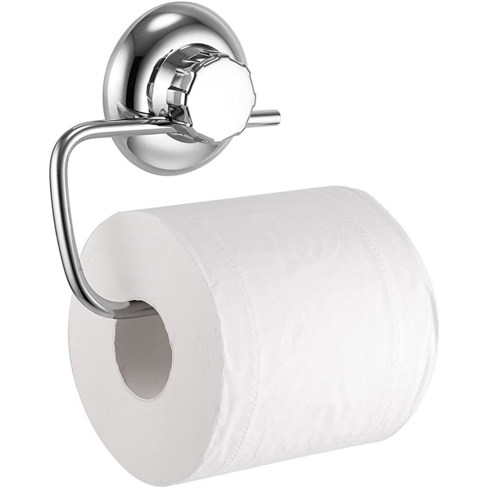 Toilet Roll Holder - Stainless Steel - Vacuum Suction System - Drilling-Free Roll Paper Holder