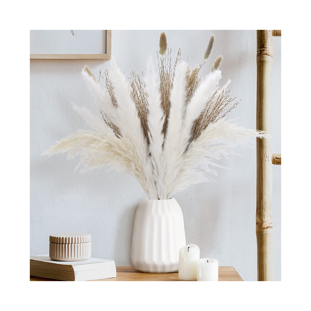 Carrep Boho Home Decor Bouquet Natural Dried Pampa Grass Bouquet Phragmites Dried Flowers,Bouquet for Wedding Ramadan Decoration