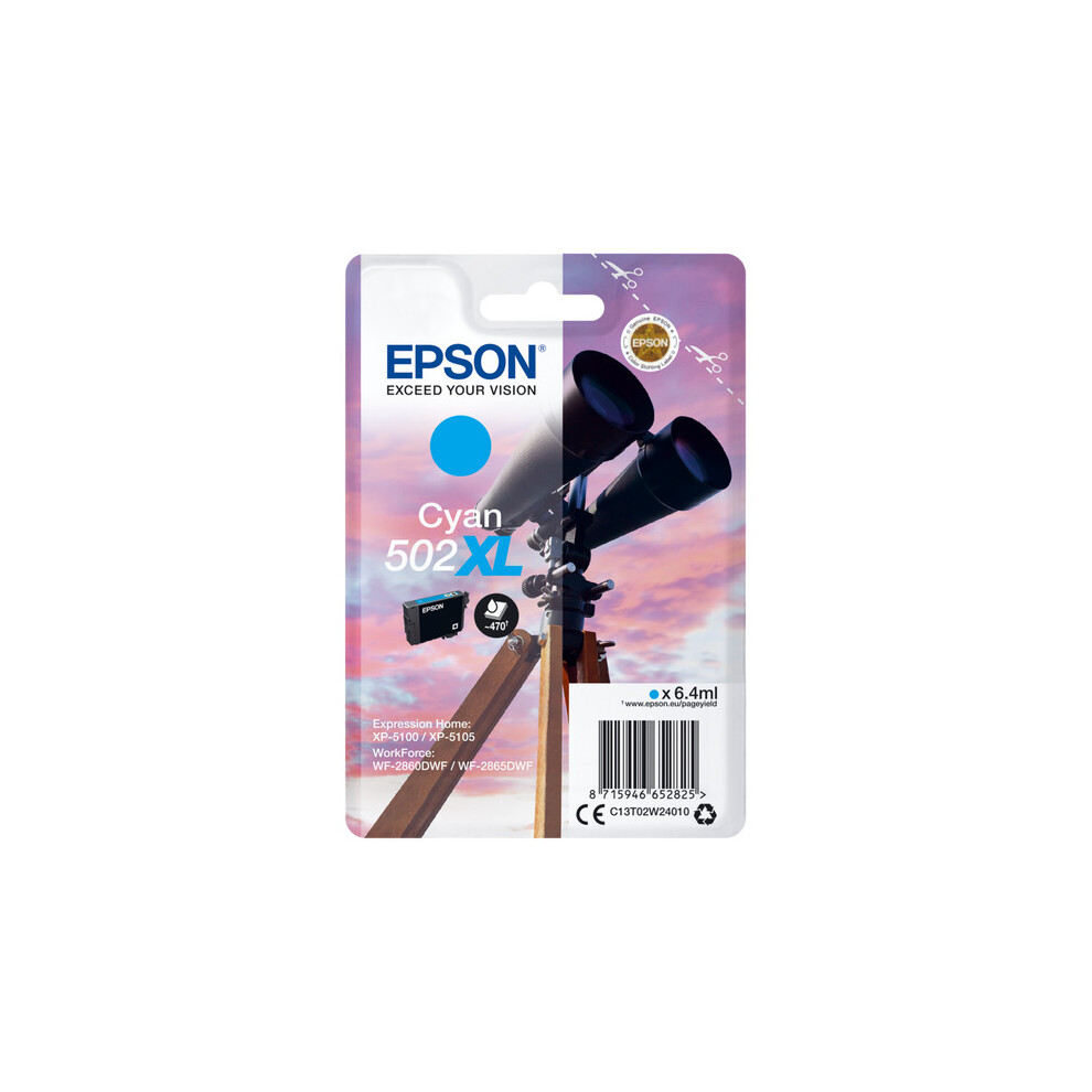 Epson Cyan C13t02w24010/502Xl Ink Cartridge High-Capacity. 470 Pages 6 - Image 12