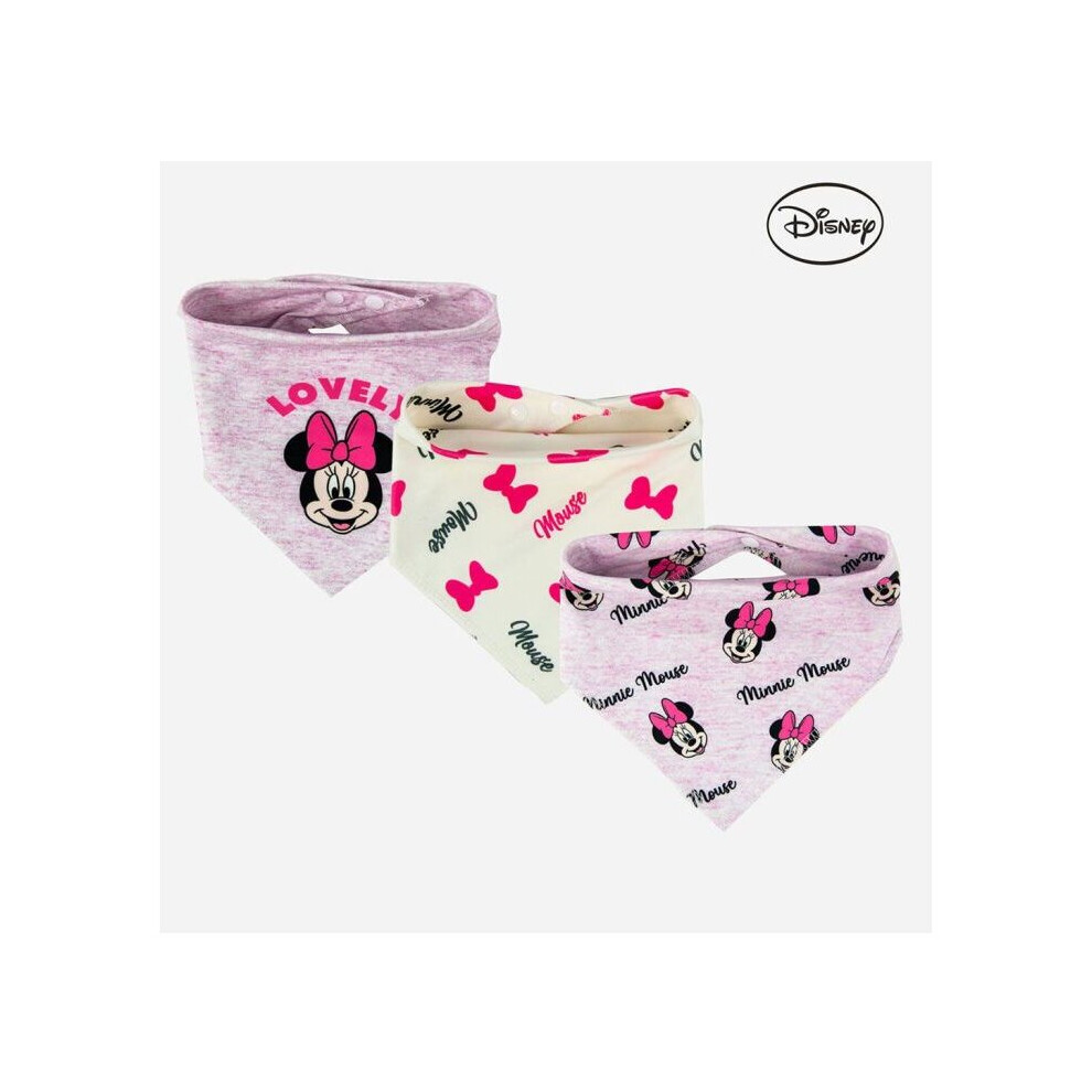 Disney Minnie Mouse Bandana Bib For Baby, Pack of 3's - TRHA15986B