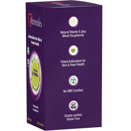 iRemedies iVitamin E 1000 IU Softgels 60's 2