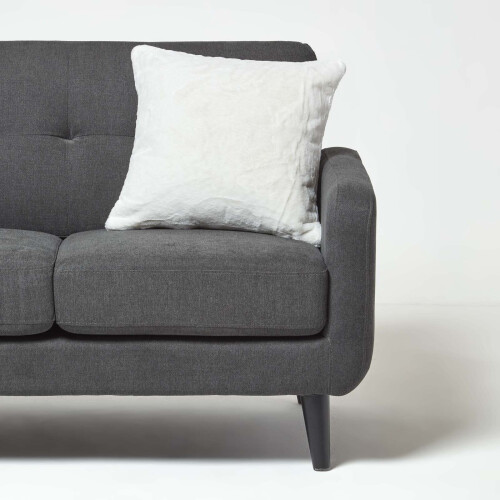 Homescapes (White) Soft Touch Faux Fur Cushion 46 x 46 cm 2