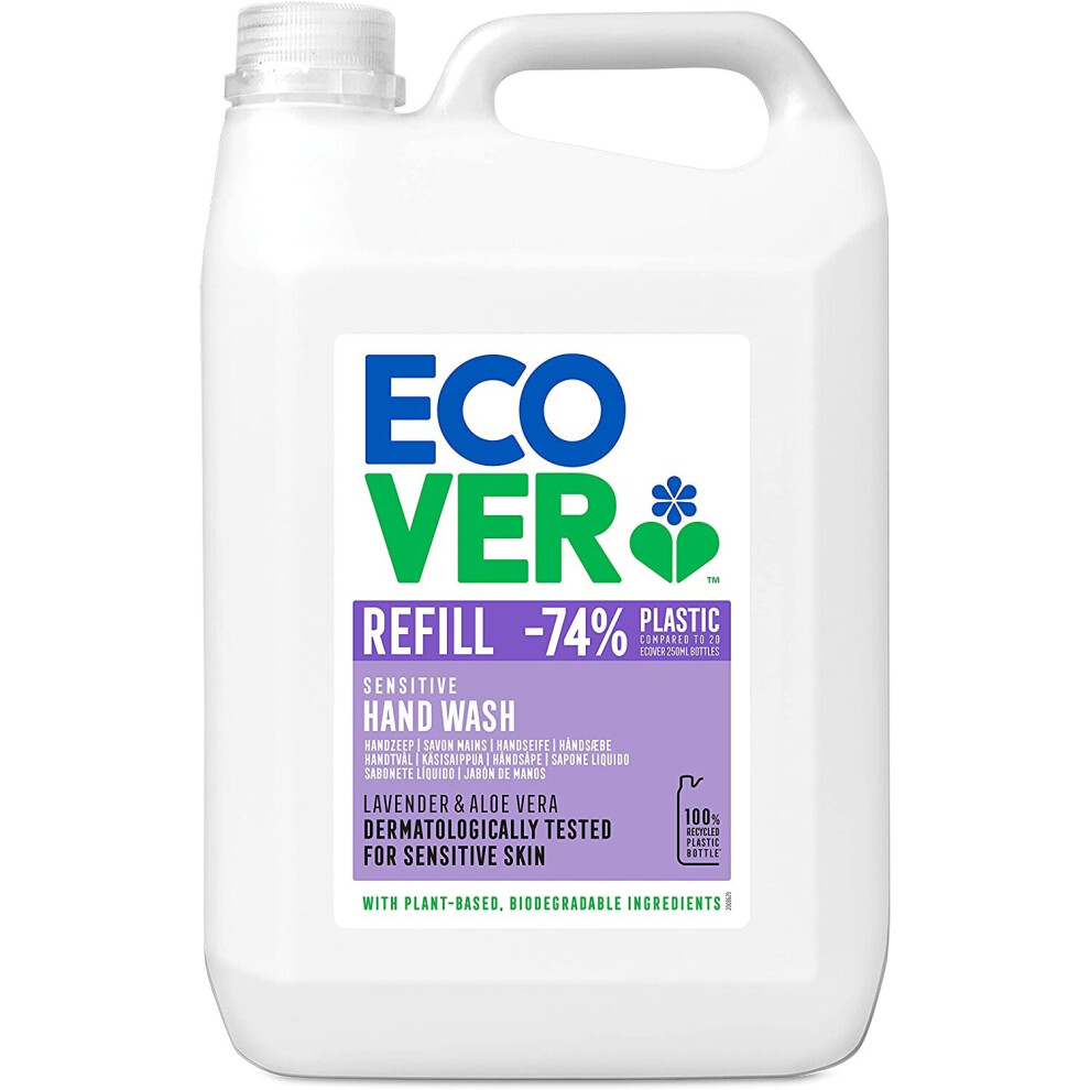 Ecover Hand Soap Refill, Lavender & Aloe Vera, 5L