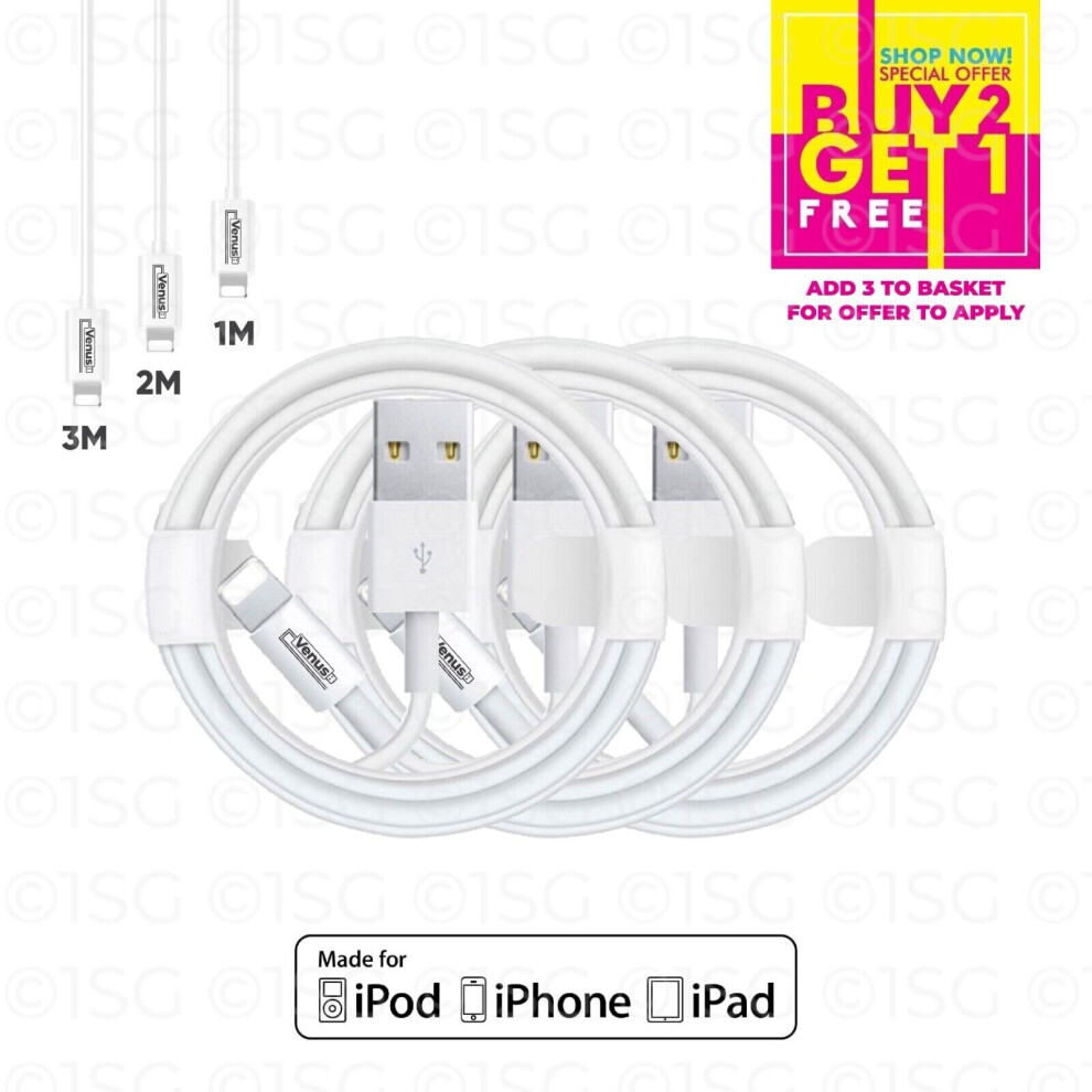 (1 Meter cable) Fast Charger sync USB cable for Apple iPhone 5 6 7 8 X XS XR 11 12 13 Pro iPad