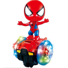 (A) Spiderman Balance Car ElectronicToys Light Music Walk Robot