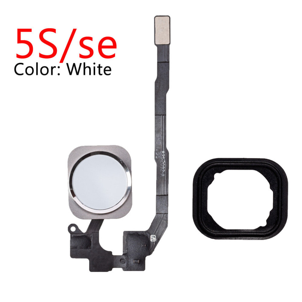 (5S Stick) Home-Button Flex For Iphone 6 6S 5S Se Return Back Home Button With Flex White 9323208332355