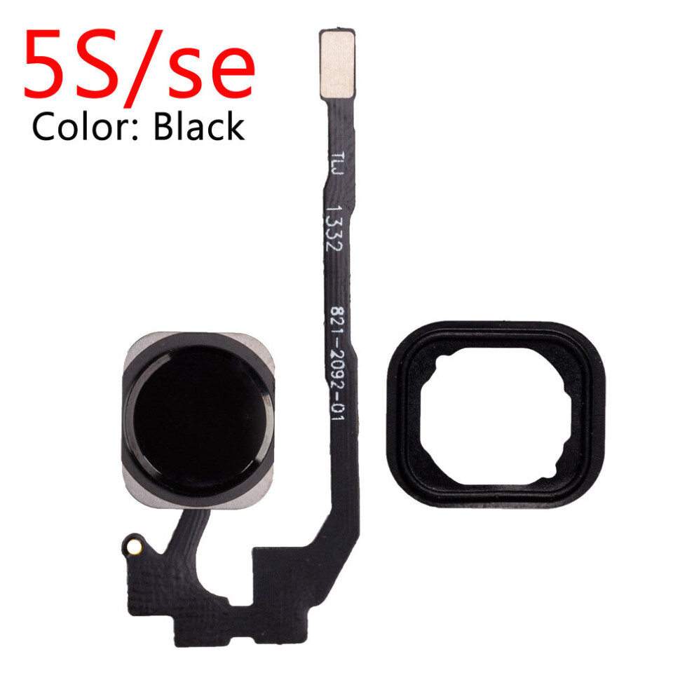 (5S Stick) Home-Button Flex For Iphone 6 6S 5S Se Return Back Home Button With Flex Black 9323208332362